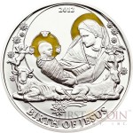 Palau BIRTH OF JESUS series BIBLICAL STORIES Silver coin $2 Partly enameled 2012 Proof